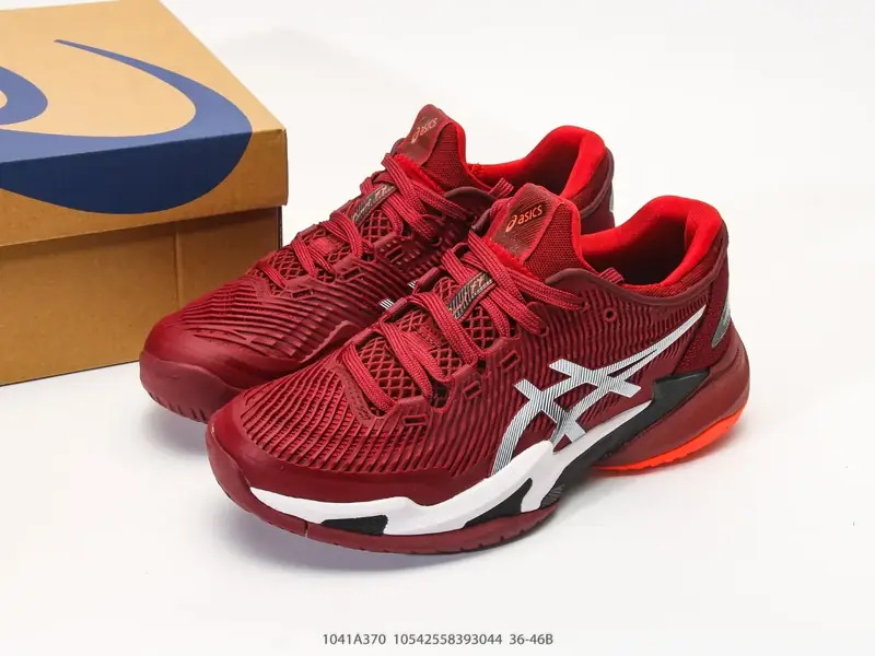 Asics Court FF 3 亚瑟士 耐磨透气 低帮专业网球鞋 适用于所有球场的网球鞋 主要是硬地球场 追求日常练习的耐用性和反射性运动的支持 树脂加工的网眼材料的 1041A370 #10542558393044