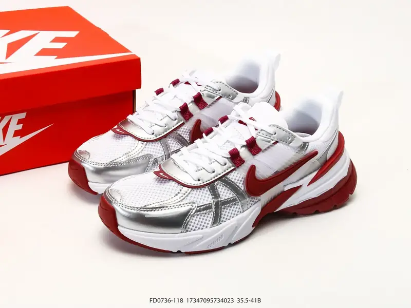 NIKE V2K RUN 复古风潮 耐克 网面透气运动鞋 灰银紧致的 FD0736-118 #17347095734023