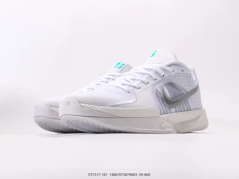 Nike Баскетбольные кроссовки Противоскользящий Износостойкий Низкий верх FZ1517-101 #14867075874003