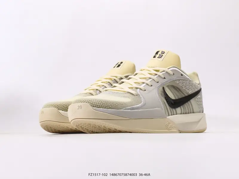Nike Баскетбольные кроссовки Противоскользящий Износостойкий Низкий верх FZ1517-102 #14867075874003
