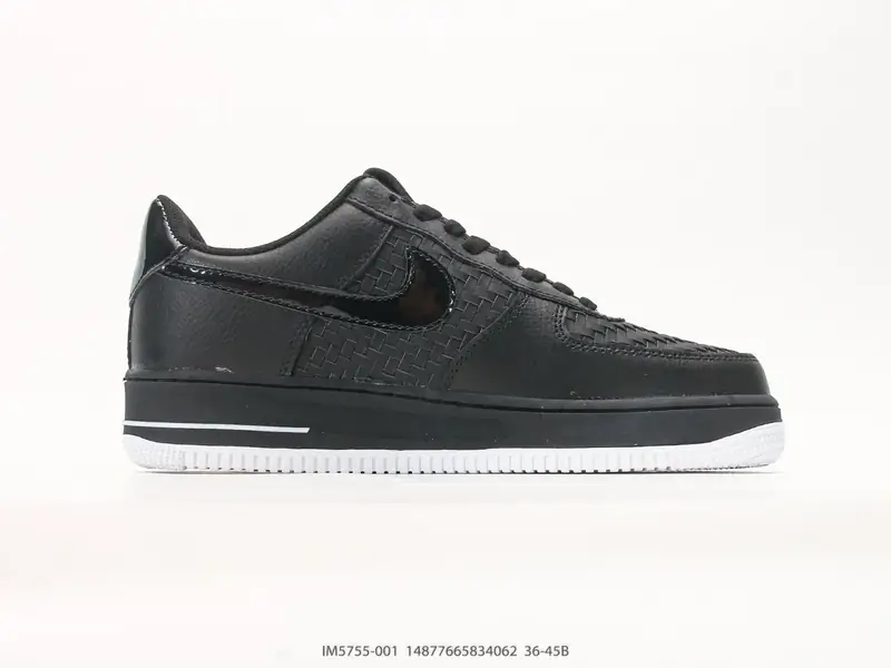 耐克 Nike Air Force 1 '07“纯色编织” 空军一号含气垫 低帮百搭厚底增高休闲运动板鞋 IM5755-001 #14877665834062