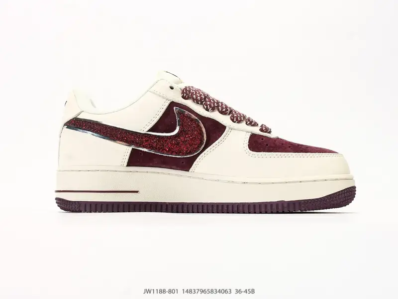 耐克 Nike Air Force 1 '07 " 闪钻大勾北面联名 " 空军一号含气垫 低帮百搭厚底增高休闲运动板鞋 JW1188-801 #14837965834063