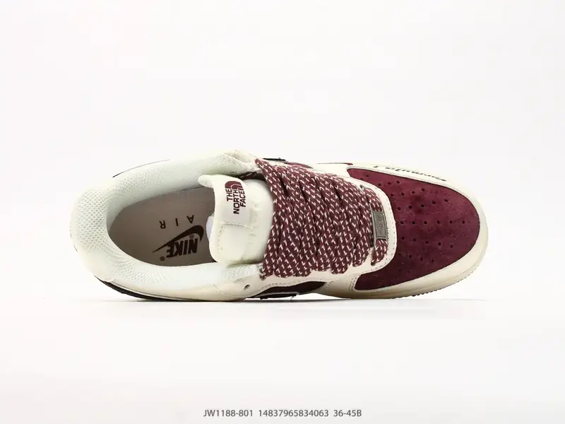 耐克 Nike Air Force 1 '07 " 闪钻大勾北面联名 " 空军一号含气垫 低帮百搭厚底增高休闲运动板鞋 JW1188-801 #14837965834063
