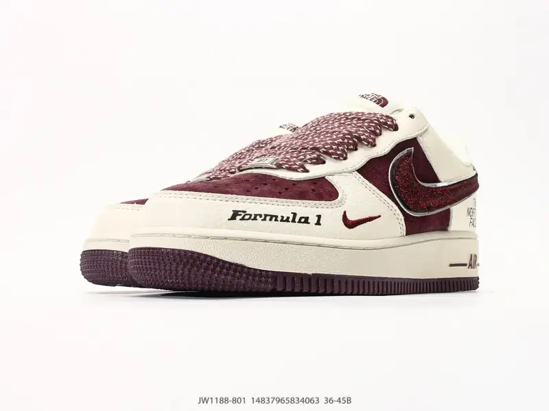 耐克 Nike Air Force 1 '07 " 闪钻大勾北面联名 " 空军一号含气垫 低帮百搭厚底增高休闲运动板鞋 JW1188-801 #14837965834063