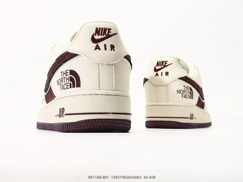 耐克 Nike Air Force 1 '07 " 闪钻大勾北面联名 " 空军一号含气垫 低帮百搭厚底增高休闲运动板鞋 JW1188-801 #14837965834063