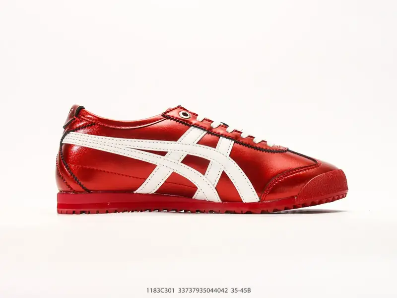 Onitsuka Tiger鬼塚虎 MEXICO 66 NM 皮革尼龙拼接 舒适柔软 低帮休闲板鞋 鞋舌处印有鬼塚虎特有的 1183C301 #33737935044042