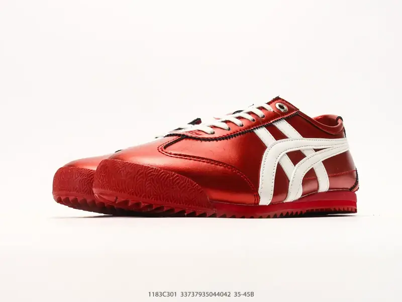 Onitsuka Tiger鬼塚虎 MEXICO 66 NM 皮革尼龙拼接 舒适柔软 低帮休闲板鞋 鞋舌处印有鬼塚虎特有的 1183C301 #33737935044042
