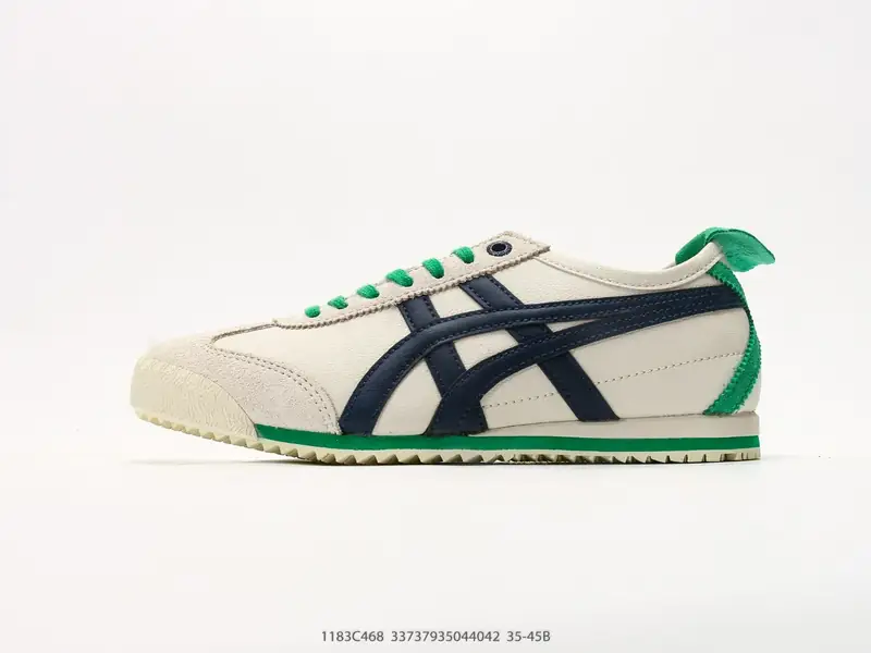 Onitsuka Tiger鬼塚虎 MEXICO 66 NM 皮革尼龙拼接 舒适柔软 低帮休闲板鞋 鞋舌处印有鬼塚虎特有的 1183C468 #33737935044042