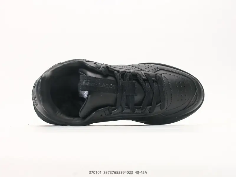 LACOSTE法国鳄鱼 织物牛皮 圆头系带 低帮休闲运动鞋 370101 #33737655394023