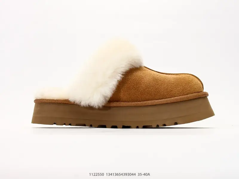 UGG 星拖厚底 栗色 秋冬羊皮毛一体雪地靴 全鞋 1122550 #13413654393044