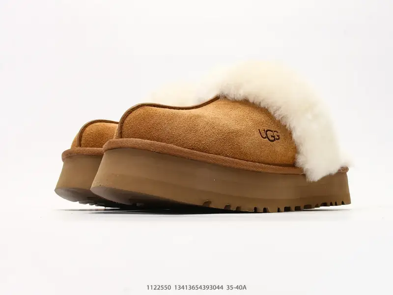 UGG 星拖厚底 栗色 秋冬羊皮毛一体雪地靴 全鞋 1122550 #13413654393044