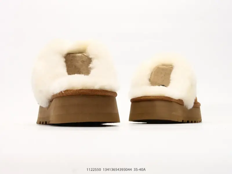 UGG 星拖厚底 栗色 秋冬羊皮毛一体雪地靴 全鞋 1122550 #13413654393044