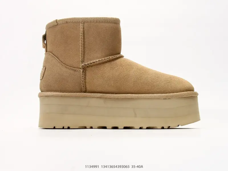 UGG CLASSIC MINI DIPPER 轻便舒适 麂皮中桶 厚底5cm 保暖雪地靴 1134991 #13413654393065