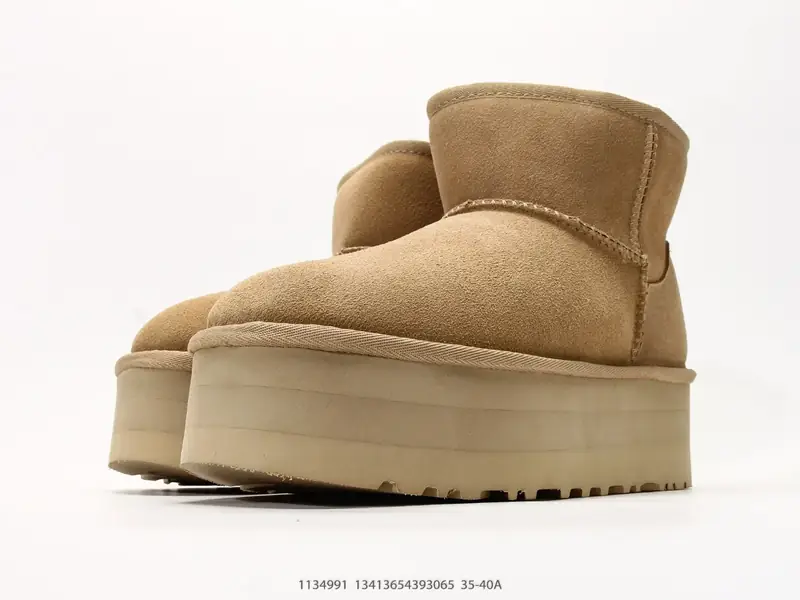 UGG CLASSIC MINI DIPPER 轻便舒适 麂皮中桶 厚底5cm 保暖雪地靴 1134991 #13413654393065