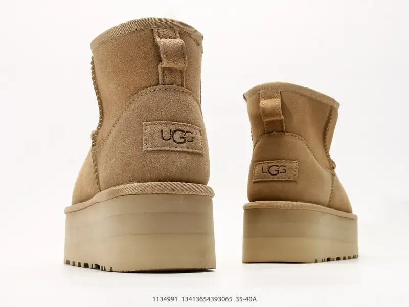 UGG CLASSIC MINI DIPPER 轻便舒适 麂皮中桶 厚底5cm 保暖雪地靴 1134991 #13413654393065