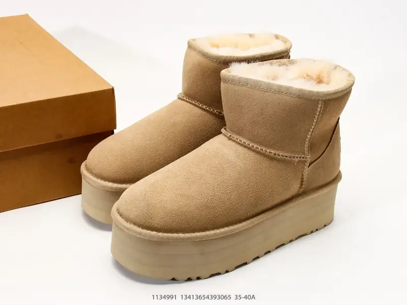UGG CLASSIC MINI DIPPER 轻便舒适 麂皮中桶 厚底5cm 保暖雪地靴 1134991 #13413654393065